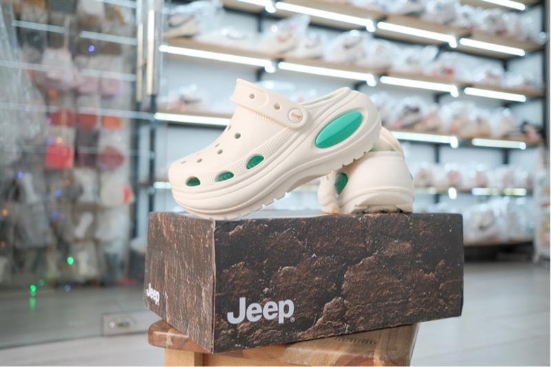 Dép Jeep chính hãng Kem Xanh đế cao