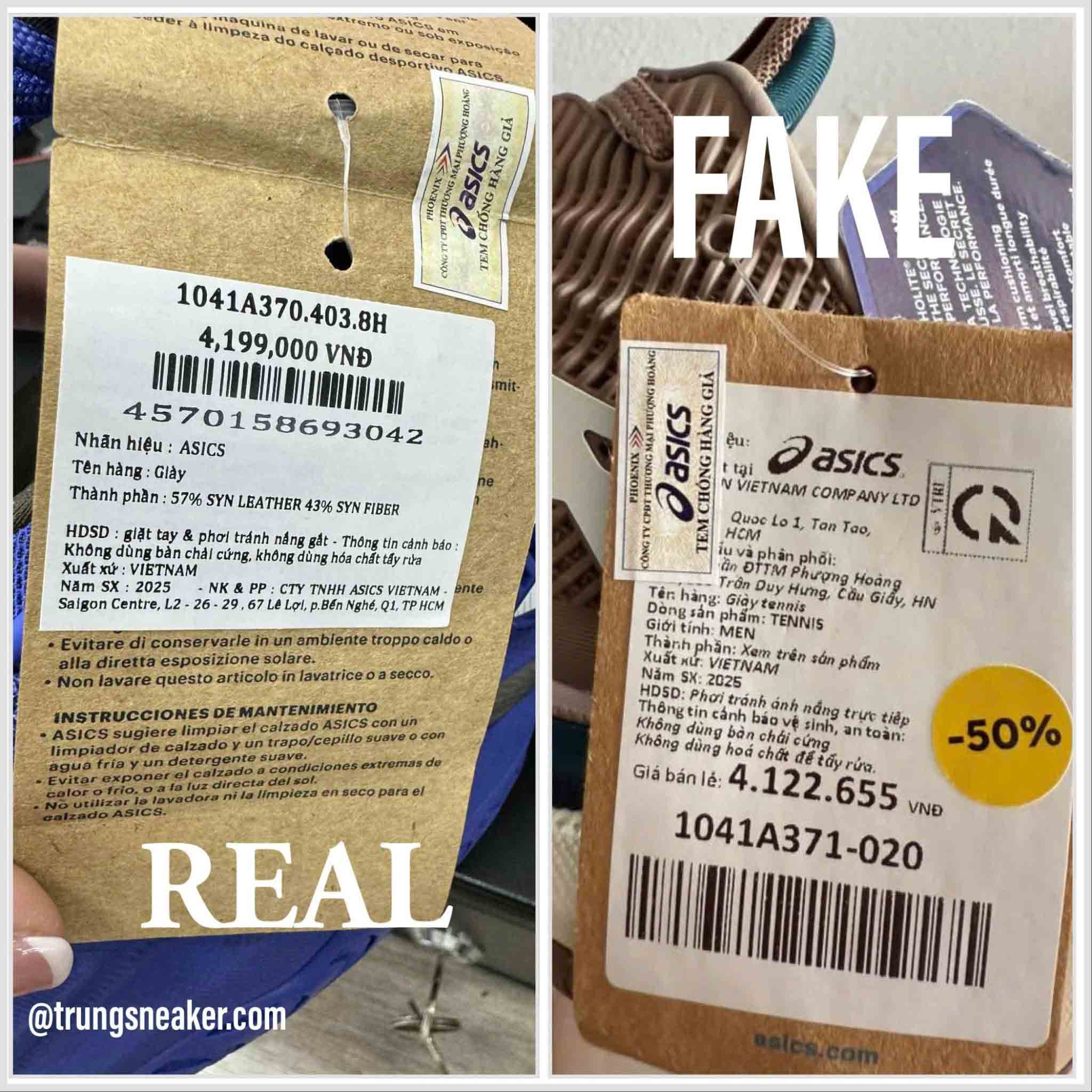 Cách phân biệt giày Asics chính hãng 2025- Giày Asics xuất xứ Việt Nam? 4 Cách phân biệt giày Pickleball Asics chính hãng