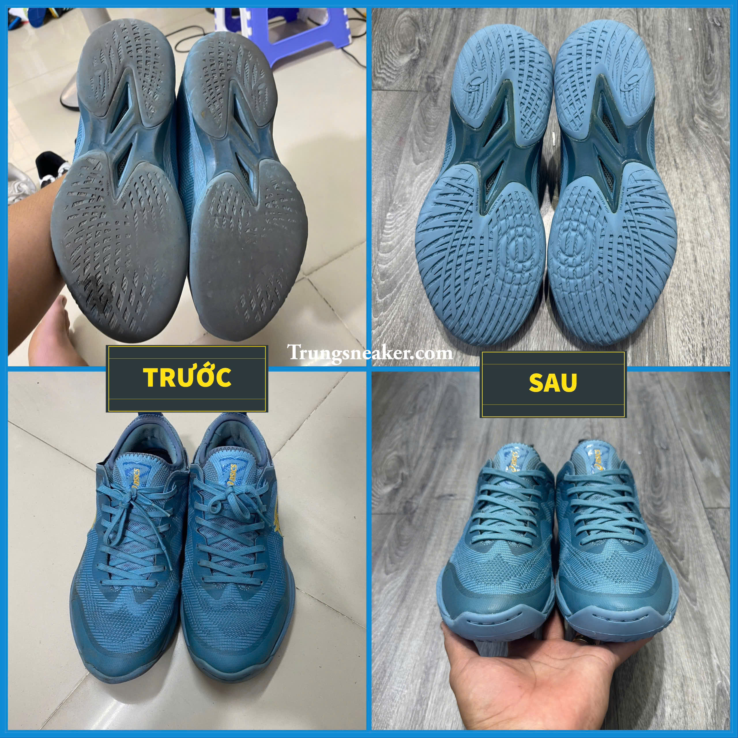 Dịch vụ vệ sinh thay đế giày Tennis - Pickleball tại Trung Sneaker