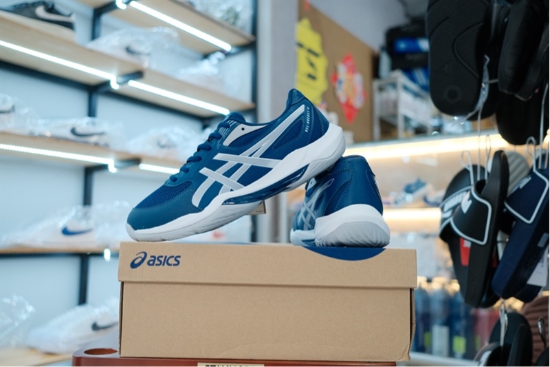 Giày Pickleball Cầu lông Asics Gel Rocket 12 Blue 1071A115-400