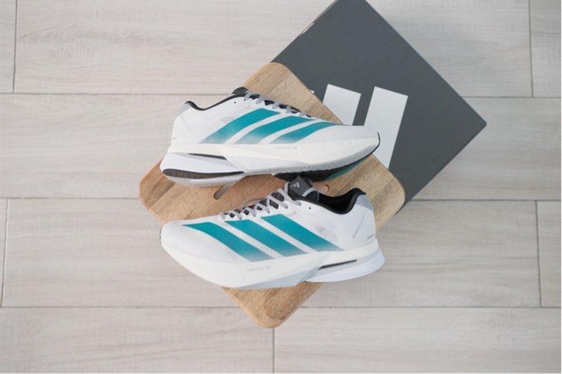 Giày chạy bộ Adidas Adizero Boston 13 White Teal JR4791