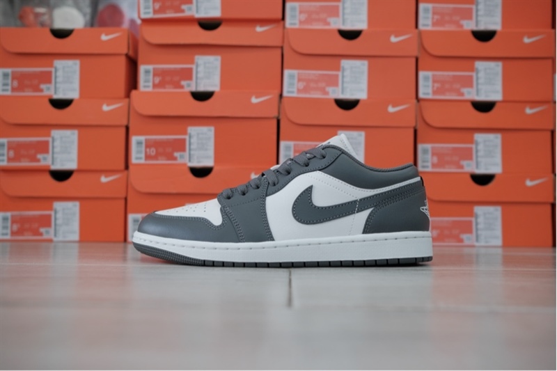 Giày Air Jordan 1 Low White Grey 553558-044
