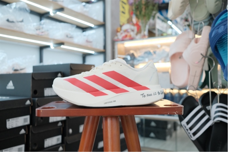Giày chạy bộ Adidas Adizero Evo SL White Red JS1182 Like New - 44.5