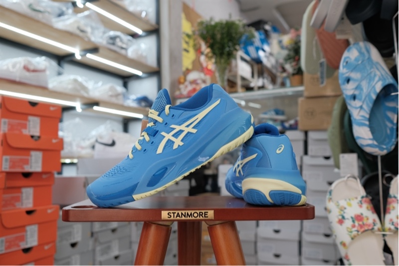 Giày Pickleball Tennis Asics Gel Resolution X Blue 1042A279-400
