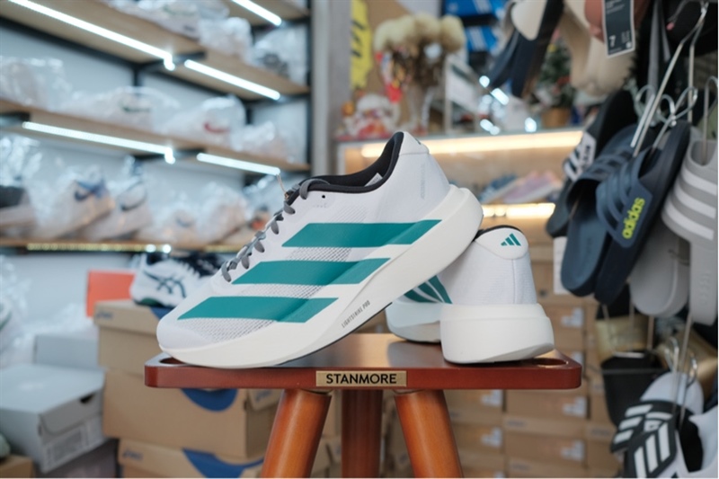 Giày chạy bộ Adidas Adizero Evo SL White Green JS4487 Like new