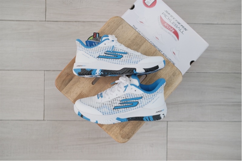 Giày Pickleball Skechers Viper Court Pro White Blue 172069 WBL