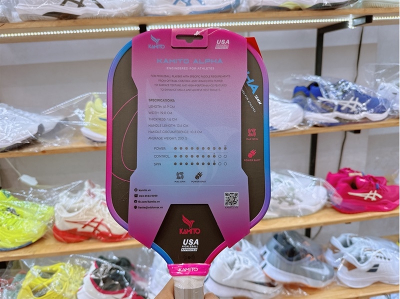 Vợt Pickleball Kamito Alpha 16mm KMVPK250112 Vợt Pickleball Kamito Alpha 16mm KMVPK250112