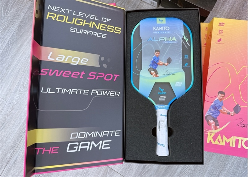 Vợt Pickleball Kamito Alpha 16mm KMVPK250120 - Xanh Bạc Hà