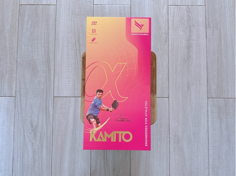Vợt Pickleball Kamito Alpha Xanh Hồng 16mm KMVPK250122