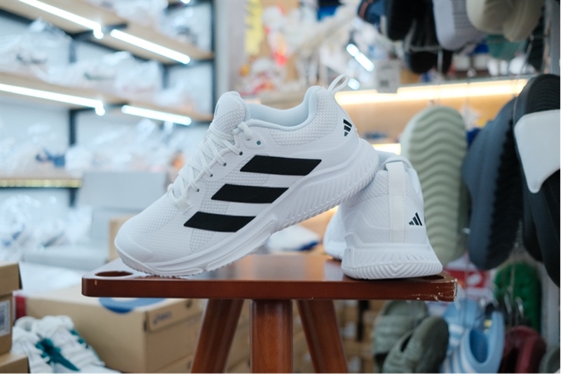 Giày Pickleball Indoor Adidas Court Team 2.0 White HR1239