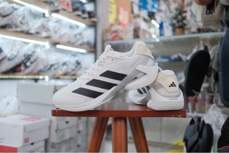 Giày Pickleball Tennis Adidas Adizero Ubersonic 5 White Black IE1376