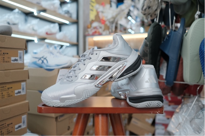 Giày Pickleball Tennis Adidas Barricade 13 25th Silver JP5379
