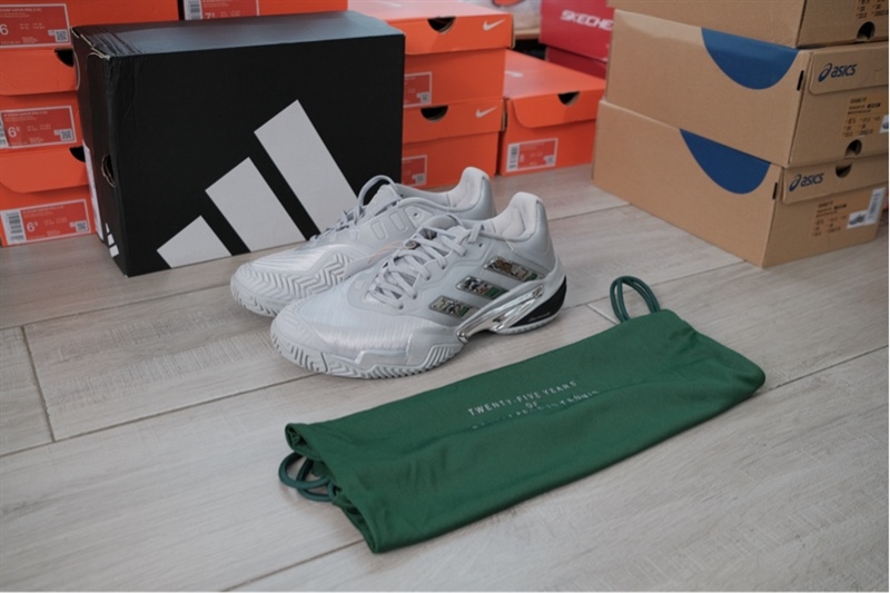 Giày Pickleball Tennis Adidas Barricade 13 25th Silver JP5379
