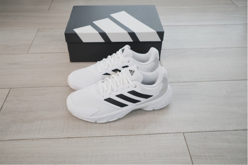 Giày Pickleball Tennis Adidas CourtJam Control 3 White Black IF7888