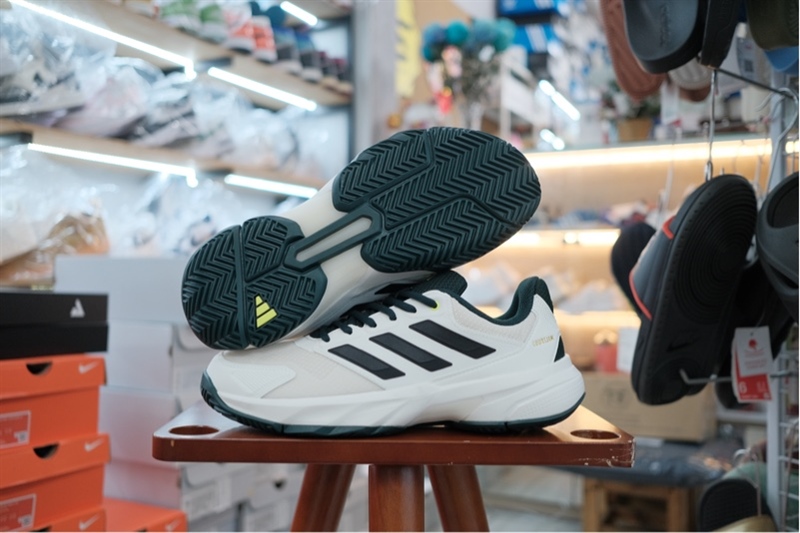 Giày Pickleball Tennis Adidas CourtJam Control 3 White JH5135