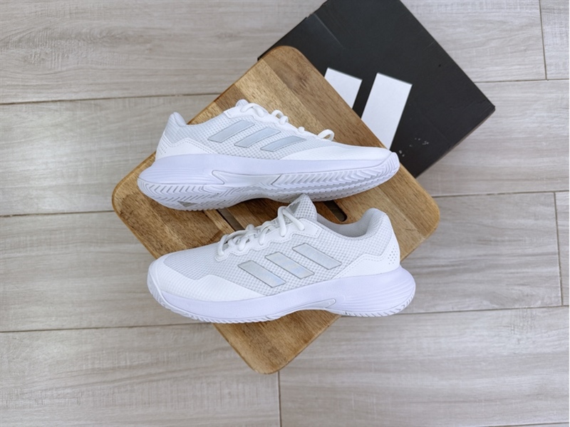 Giày Pickleball Tennis Adidas GameCourt 2 White Black HQ8476