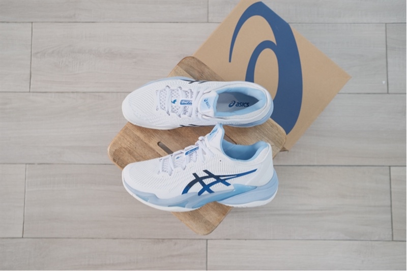 Giày Pickleball Tennis Asics Court FF 3 Novak White 1041A521-967