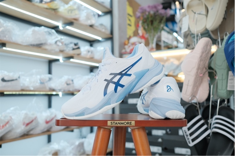 Giày Pickleball Tennis Asics Court FF 3 Novak White 1041A521-967