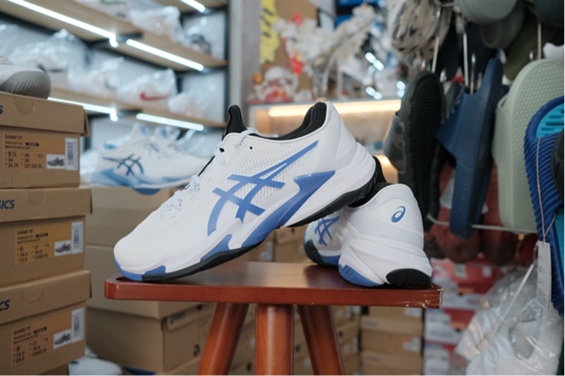 Giày Pickleball Tennis Asics Court FF 3 White Sapphire 1041A370-102