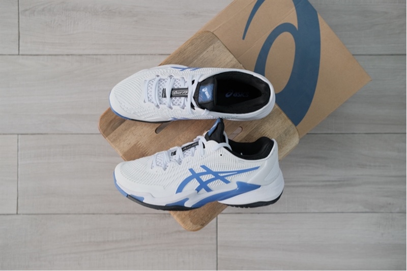 Giày Pickleball Tennis Asics Court FF 3 White Sapphire 1041A370-102