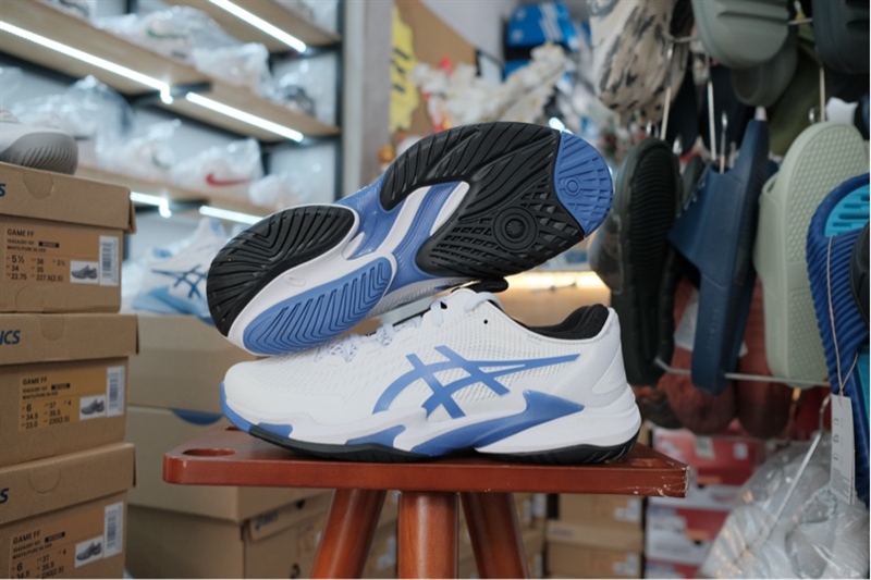 Giày Pickleball Tennis Asics Court FF 3 White Sapphire 1041A370-102