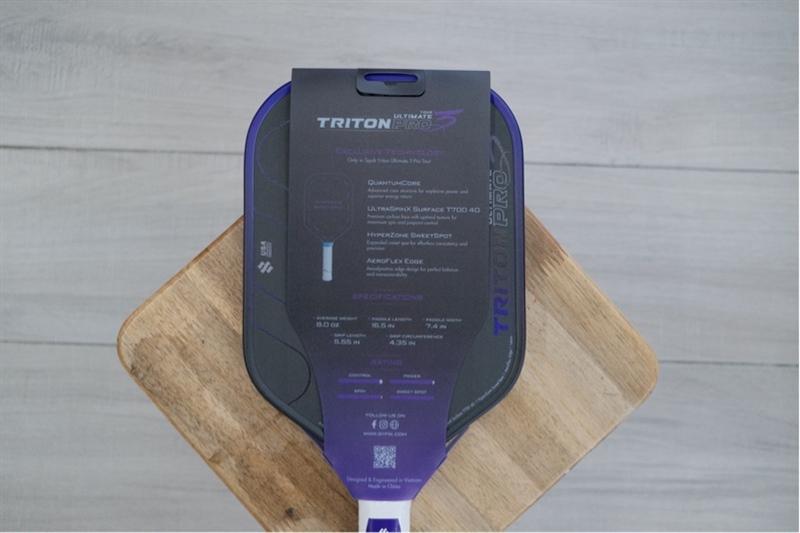 Vợt Pickleball Sypik Triton Pro 3 Ultimate Tím 16mm Vợt Pickleball Sypik Triton Pro 3 Ultimate Tím 16mm