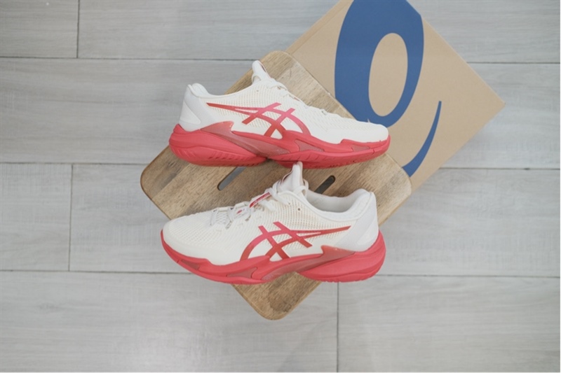 Giày Pickleball Tennis Asics Court FF 3 Novak Cream Red 1041A522-968
