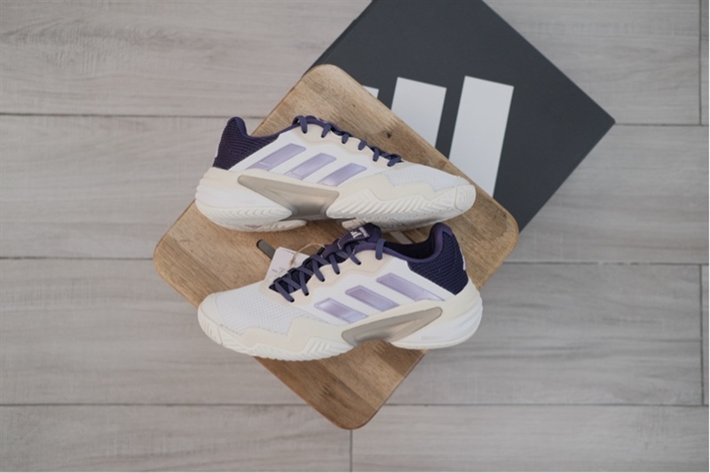 Giày Pickleball Tennis Adidas Barricade 13 White Plum JR7814
