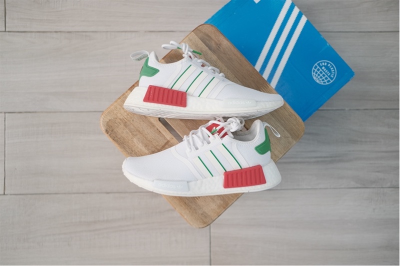 Giày Adidas NMD R1 White Green Red HQ9987