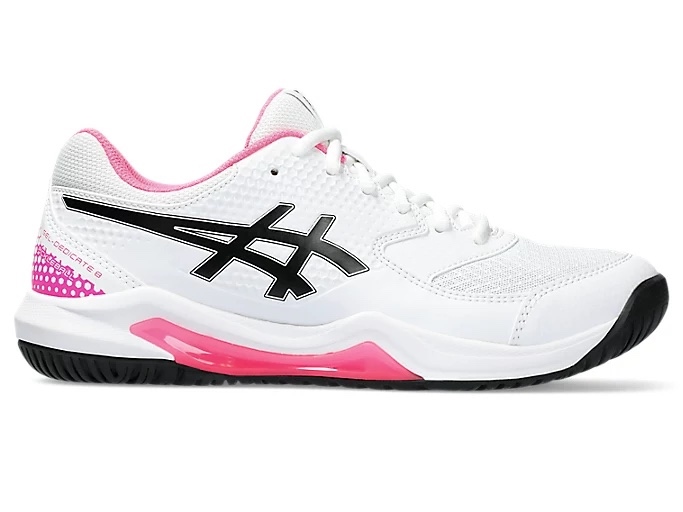 Giày Pickleball Tennis Asics Dedicate 8 White Pink 1042A236-100