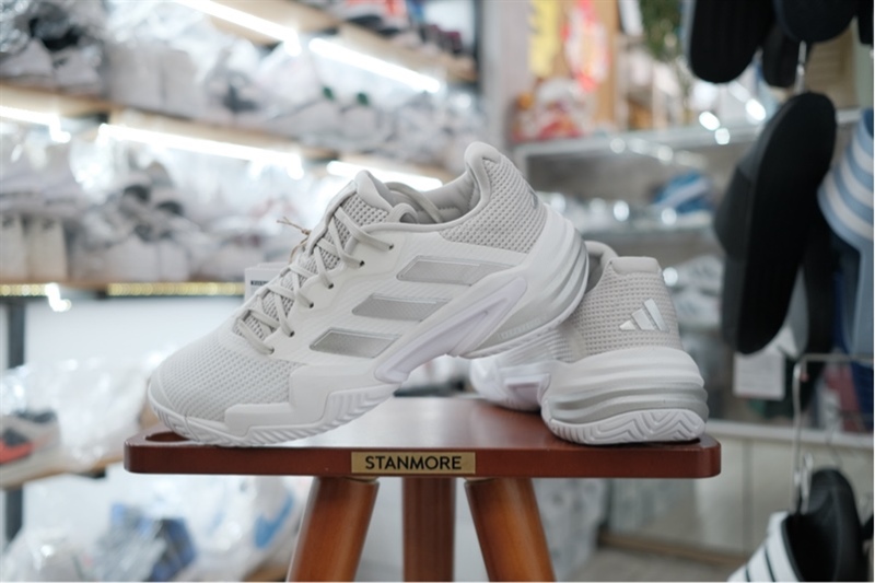 Giày Pickleball Tennis Adidas Barricade 13 White Silver IF0407 - 38