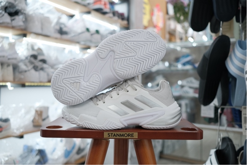 Giày Pickleball Tennis Adidas Barricade 13 White Silver IF0407 - 38