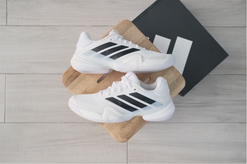 Giày Pickleball Tennis Adidas Barricade 14 White Black KI3438