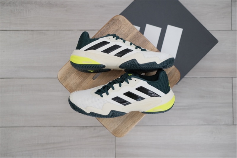 Giày Pickleball Tennis Adidas Barricade 13 White Green JH5129