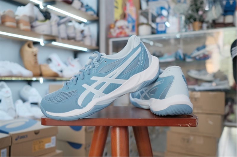 Giày Pickleball Cầu Lông Asics Gel Rocket 12 Blue 1071A116-401 Giày Pickleball Cầu Lông Asics Gel Rocket 12 Blue 1071A116-401