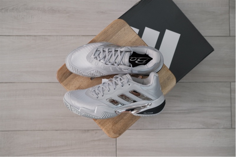 Giày Pickleball Tennis Adidas Barricade 13 25th Silver JR4223