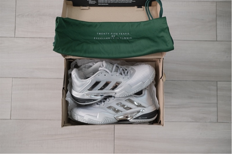 Giày Pickleball Tennis Adidas Barricade 13 25th Silver JR4223