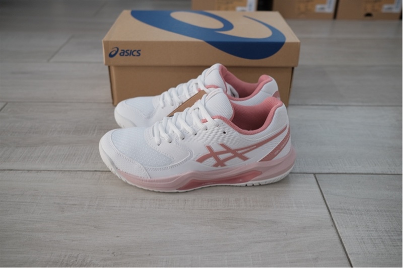 Giày Pickleball Tennis Asics Gel Dedicate 8 White Rose 1042A237-106