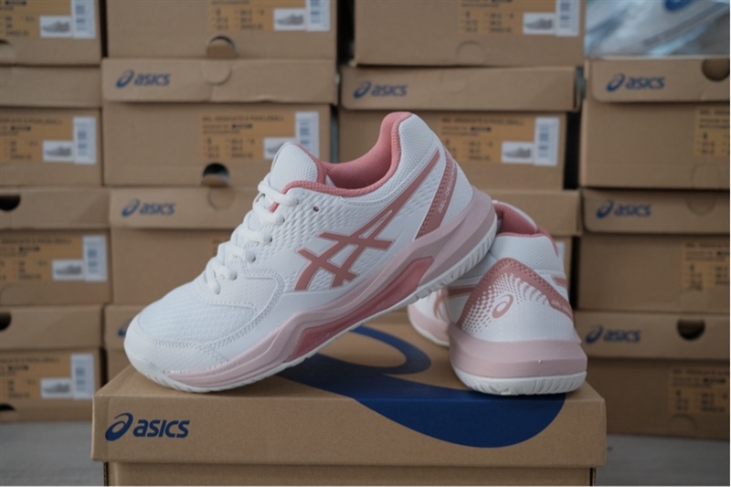 Giày Pickleball Tennis Asics Gel Dedicate 8 White Rose 1042A237-106