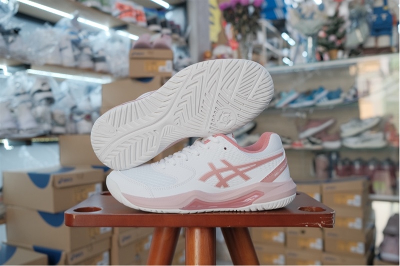 Giày Pickleball Tennis Asics Gel Dedicate 8 White Rose 1042A237-106