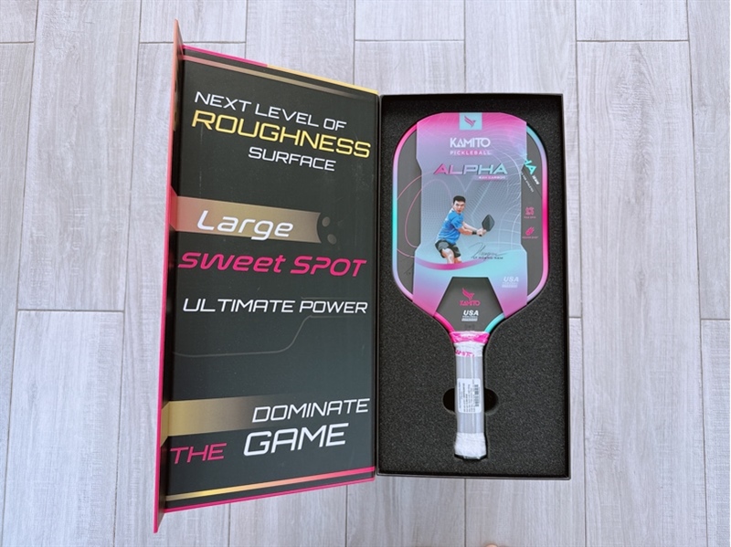 Vợt Pickleball Kamito Alpha Xanh Hồng 16mm KMVPK250122