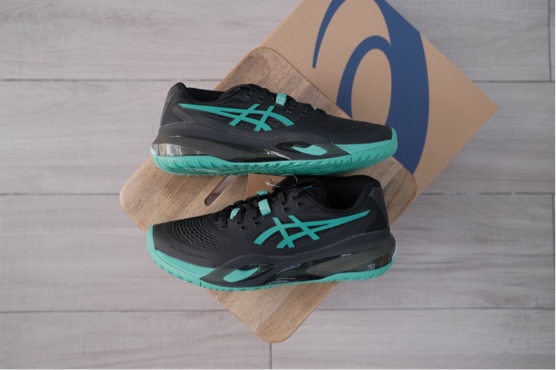 Giày Pickleball Tennis Asics Gel Resolution X Black Green 1041A481-003