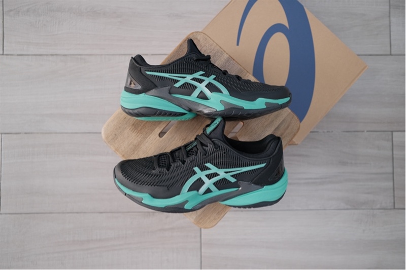 Giày Pickleball Tennis Asics Court FF 3 Black Green 1041A370-002