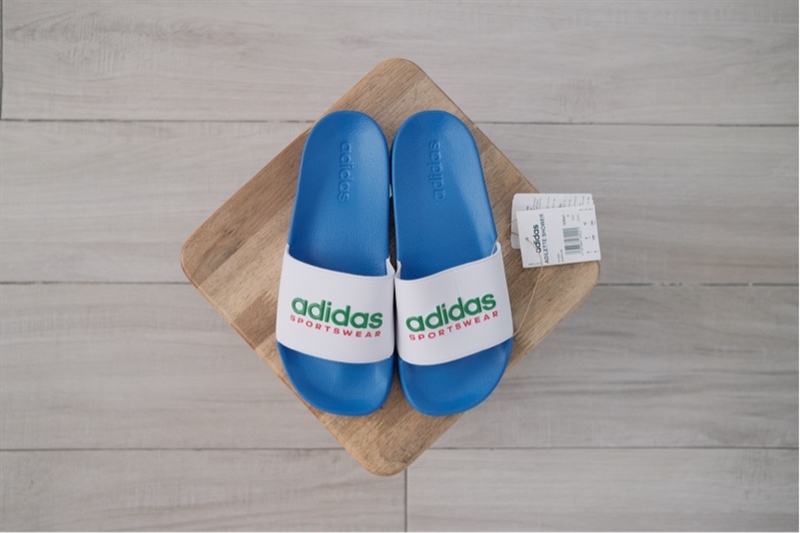 Dép Adidas chính hãng Adilette Shower White Blue IE8943
