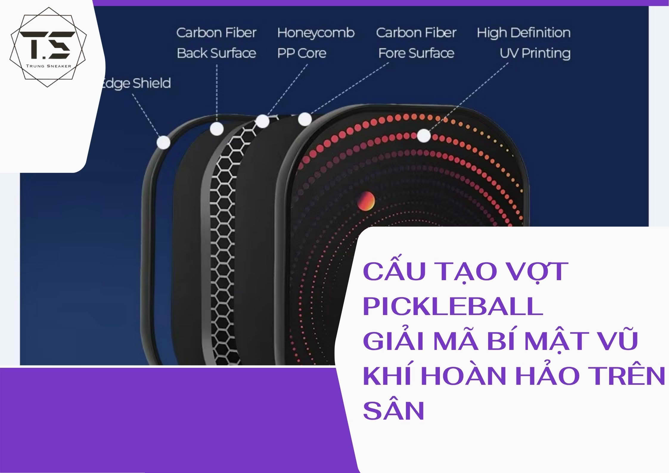Cấu Tạo Vợt Pickleball: Giải Mã Bí Mật Vũ Khí Hoàn Hảo Trên Sân