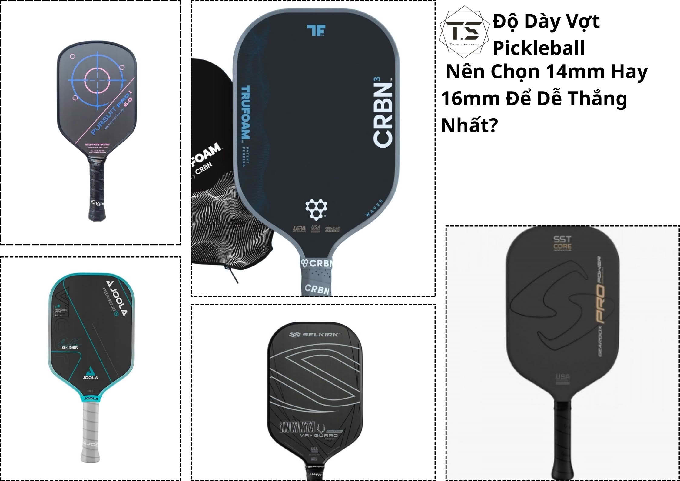 Độ Dày Vợt Pickleball: Nên Chọn 14mm Hay 16mm Để Dễ Thắng Nhất?