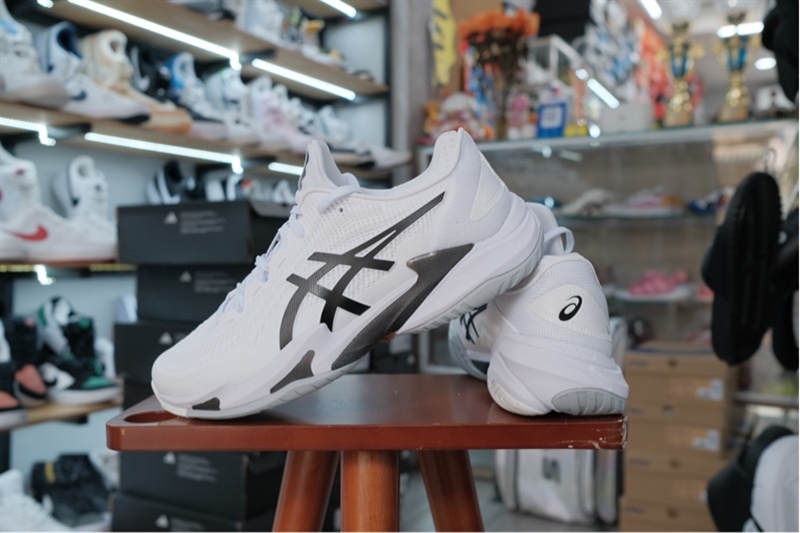 Giày Pickleball Tennis Asics Court FF 3 White Black 1041A370-100