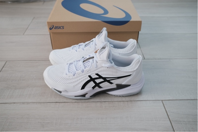 Giày Pickleball Tennis Asics Court FF 3 White Black 1041A370-100