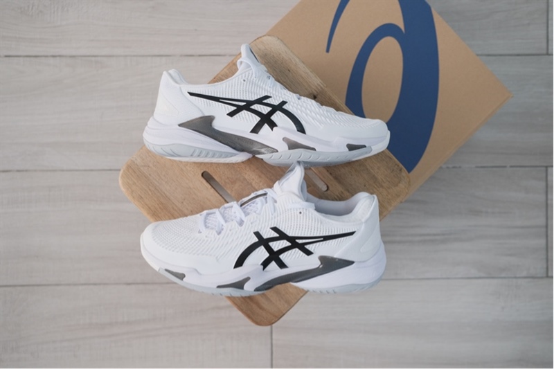 Giày Pickleball Tennis Asics Court FF 3 White Black 1041A370-100 - 43