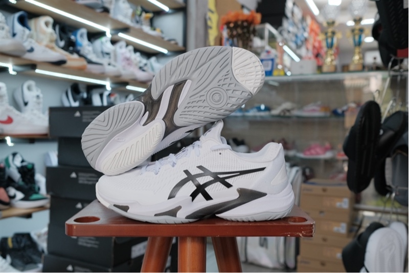 Giày Pickleball Tennis Asics Court FF 3 White Black 1041A370-100